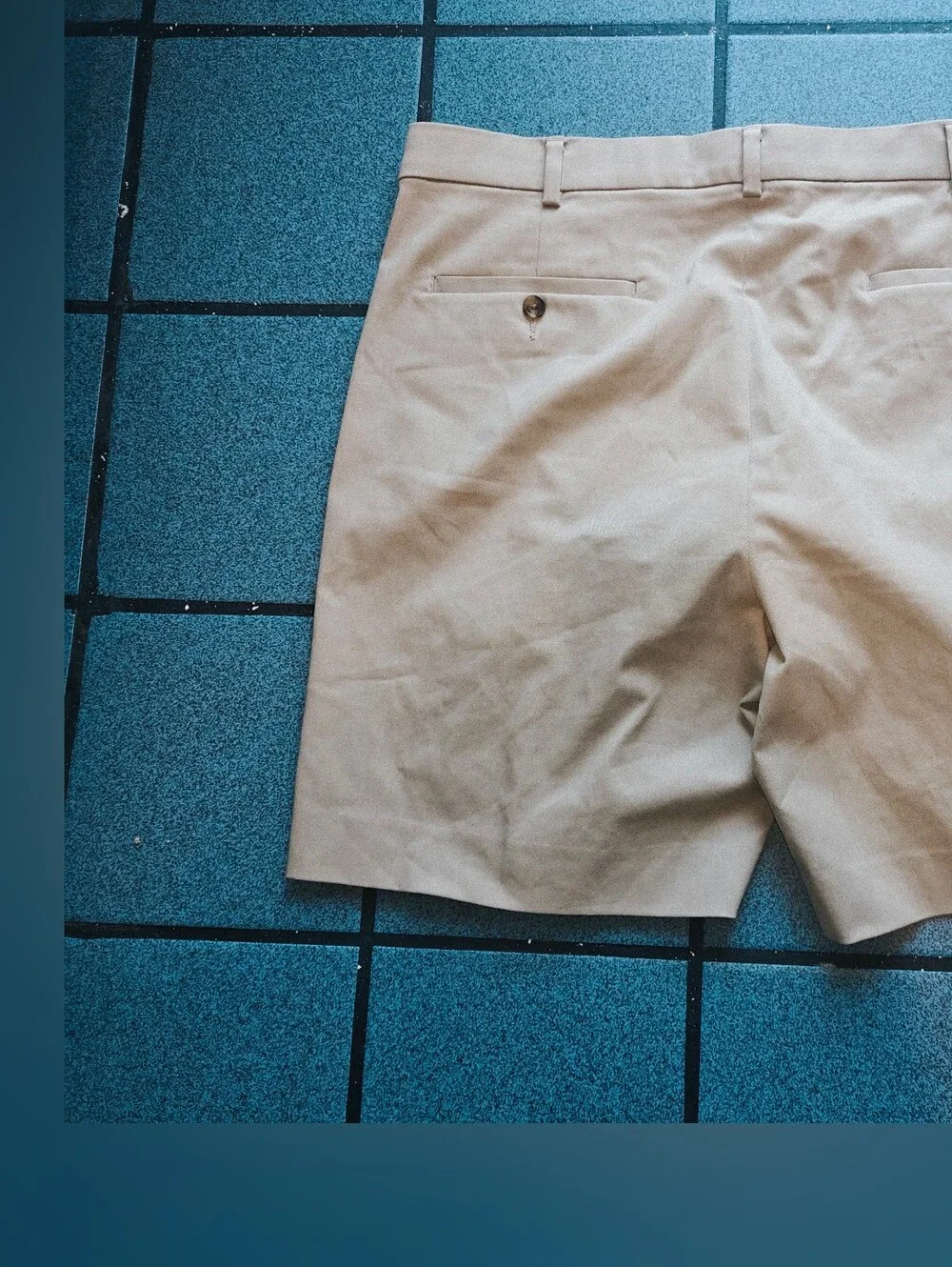 NEW Roundtree Yorke Travel Smart sz 40 flat front shorts khaki beige classic fit